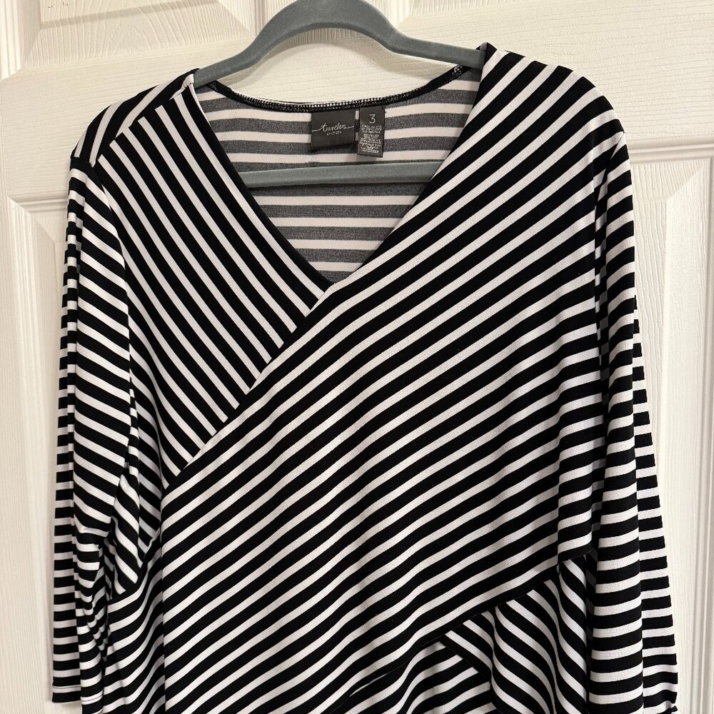Black & White Striped Chico's tunic.
